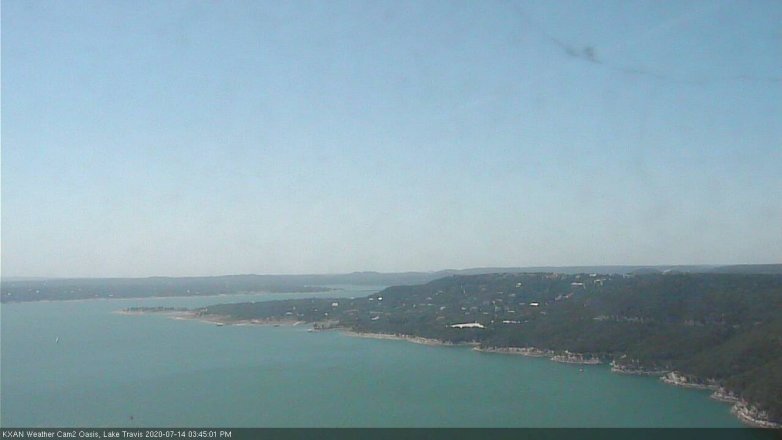 Lake Travis webcam, July 14, 2020 3:45 PM CT