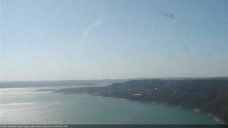 Lake Travis webcam, July 14, 2020 5:00 PM CT