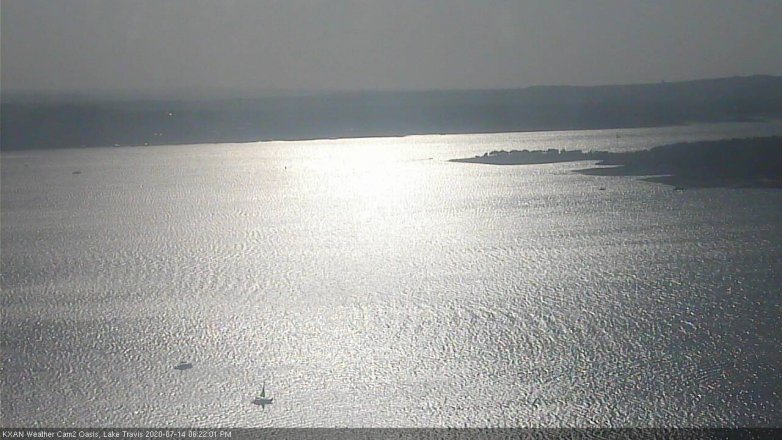Lake Travis webcam, July 14, 2020 6:25 PM CT