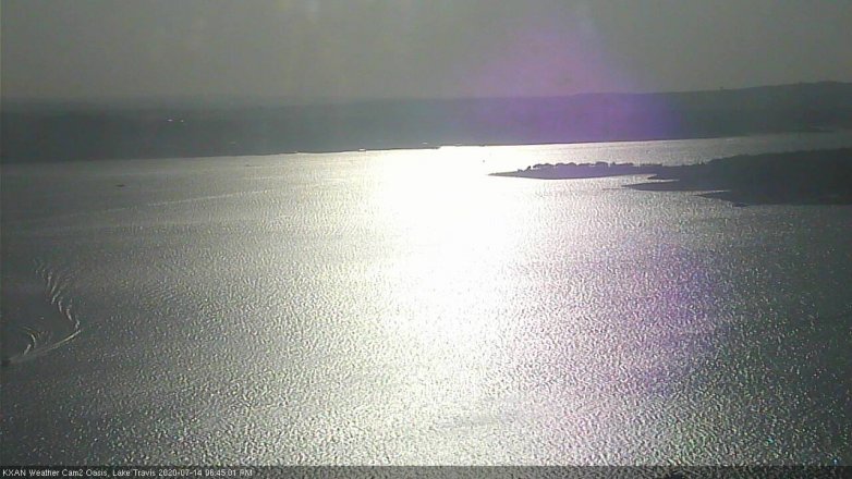 Lake Travis webcam, July 14, 2020 6:45 PM CT
