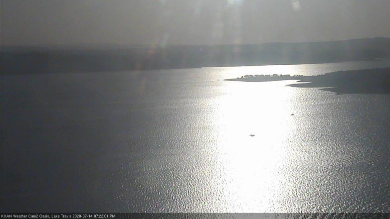 Lake Travis webcam, July 14, 2020 7:25 PM CT