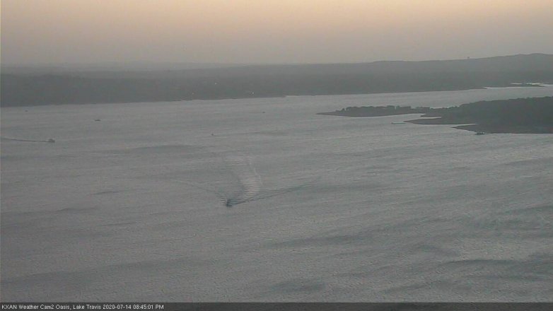 Lake Travis webcam, July 14, 2020 8:45 PM CT