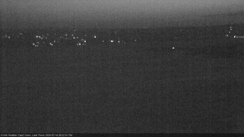 Lake Travis webcam, July 14, 2020 9:25 PM CT