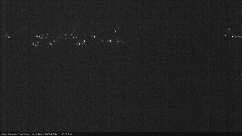 Lake Travis webcam, July 14, 2020 11:00 PM CT
