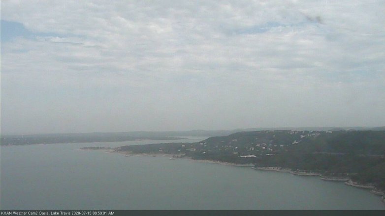 Lake Travis webcam, July 15, 2020 10:00 AM CT