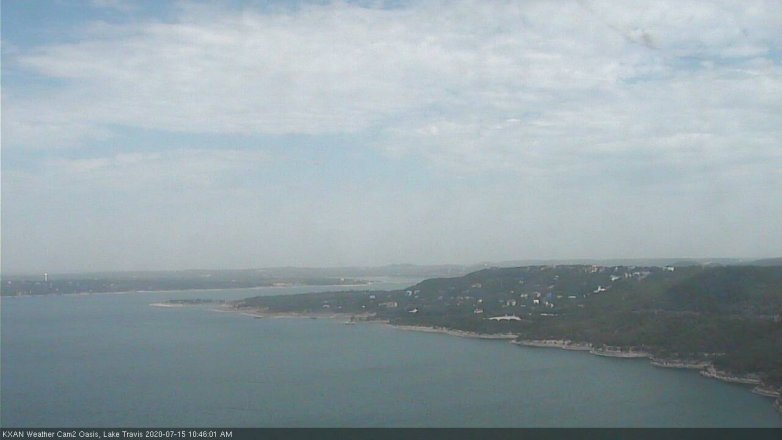 Lake Travis webcam, July 15, 2020 10:45 AM CT