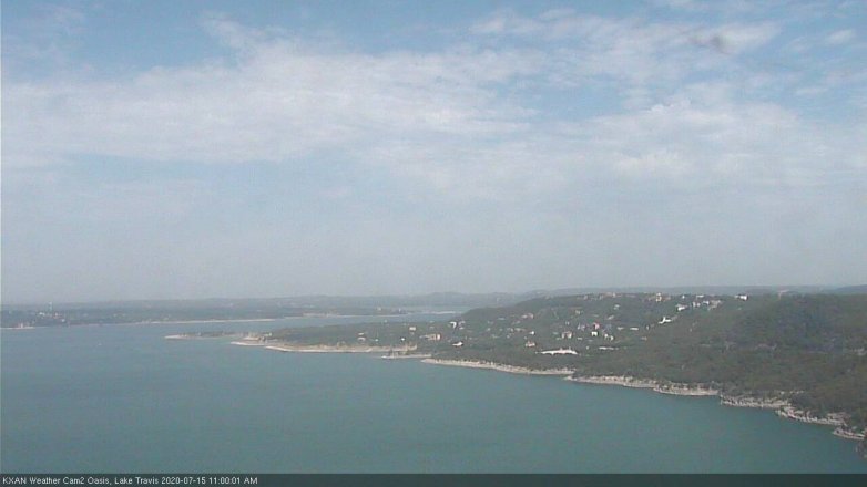 Lake Travis webcam, July 15, 2020 11:00 AM CT