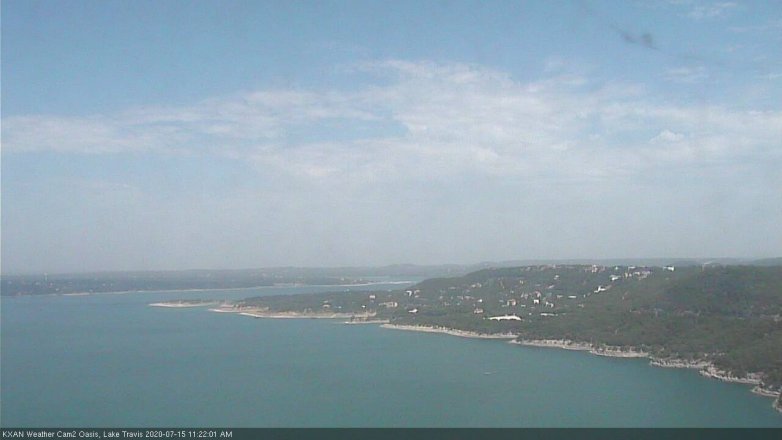 Lake Travis webcam, July 15, 2020 11:25 AM CT