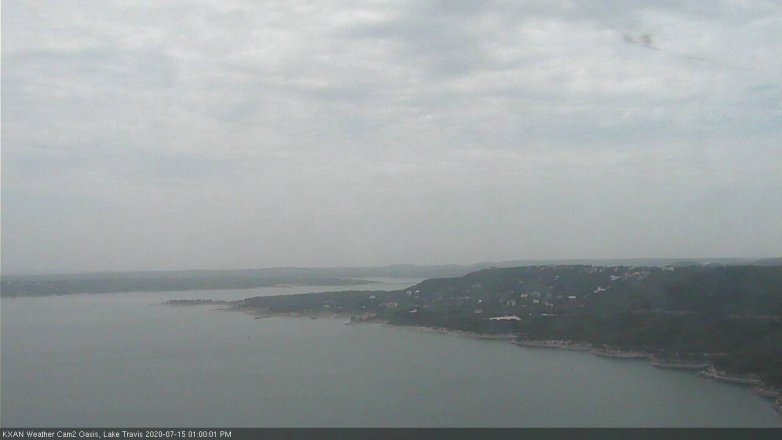 Lake Travis webcam, July 15, 2020 1:00 PM CT