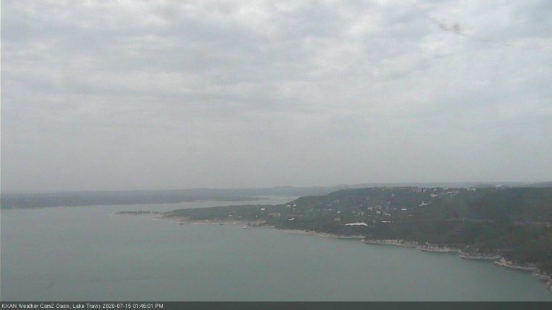 Lake Travis webcam, July 15, 2020 1:45 PM CT