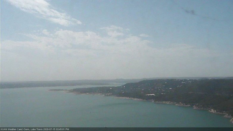 Lake Travis webcam, July 15, 2020 3:45 PM CT