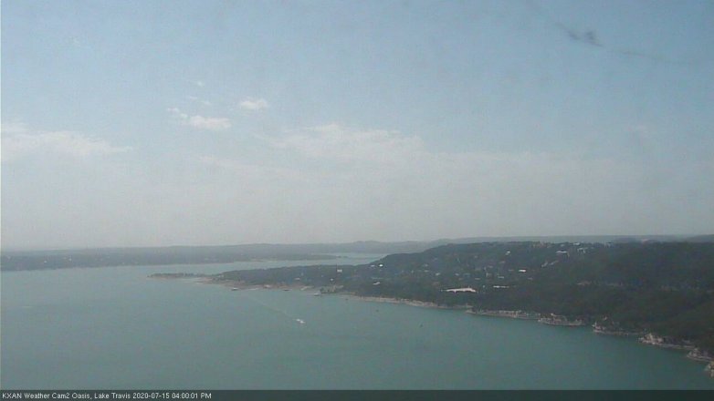 Lake Travis webcam, July 15, 2020 4:00 PM CT