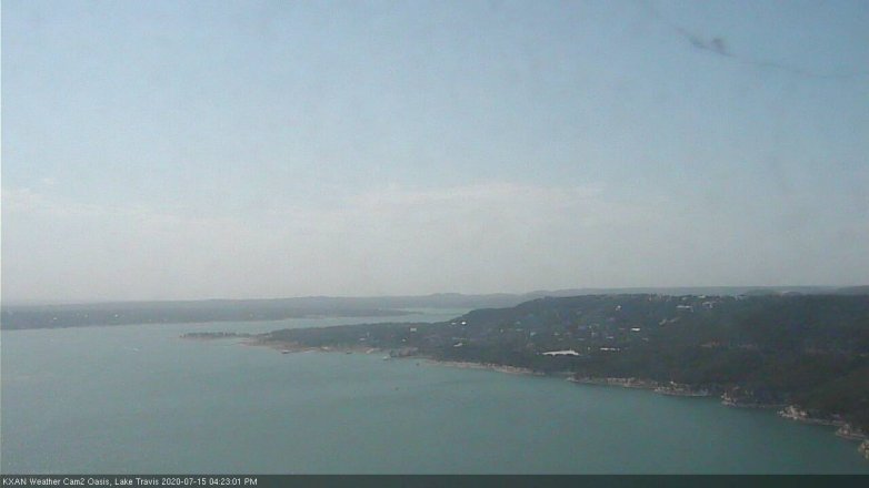 Lake Travis webcam, July 15, 2020 4:25 PM CT