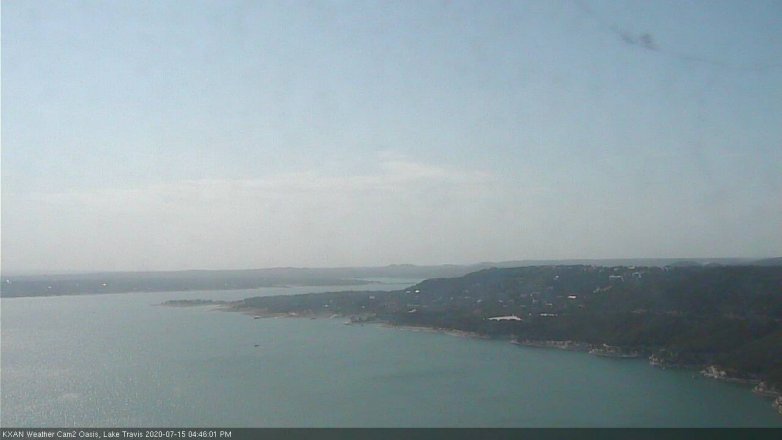 Lake Travis webcam, July 15, 2020 4:45 PM CT