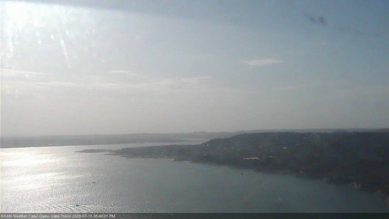 Lake Travis webcam, July 15, 2020 5:45 PM CT