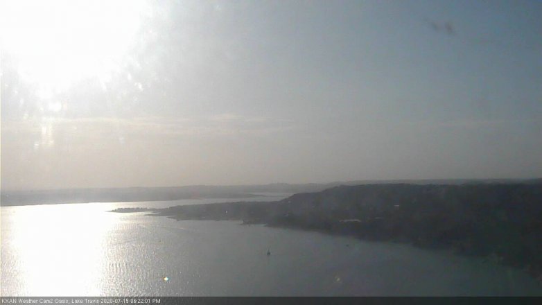 Lake Travis webcam, July 15, 2020 6:25 PM CT