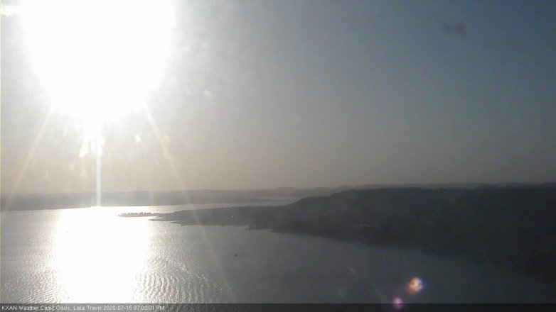 Lake Travis webcam, July 15, 2020 7:00 PM CT
