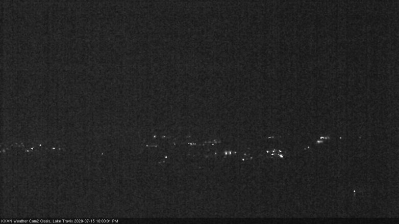 Lake Travis webcam, July 15, 2020 10:00 PM CT