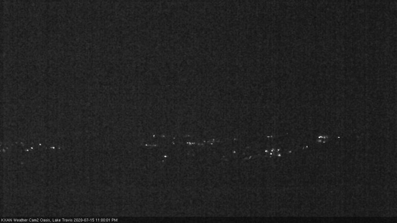 Lake Travis webcam, July 15, 2020 11:00 PM CT