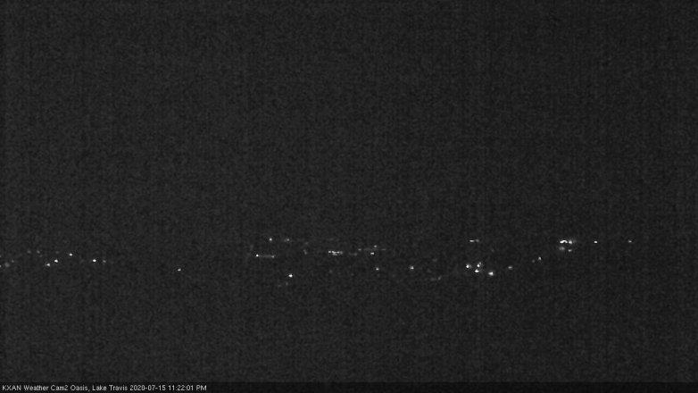 Lake Travis webcam, July 15, 2020 11:25 PM CT
