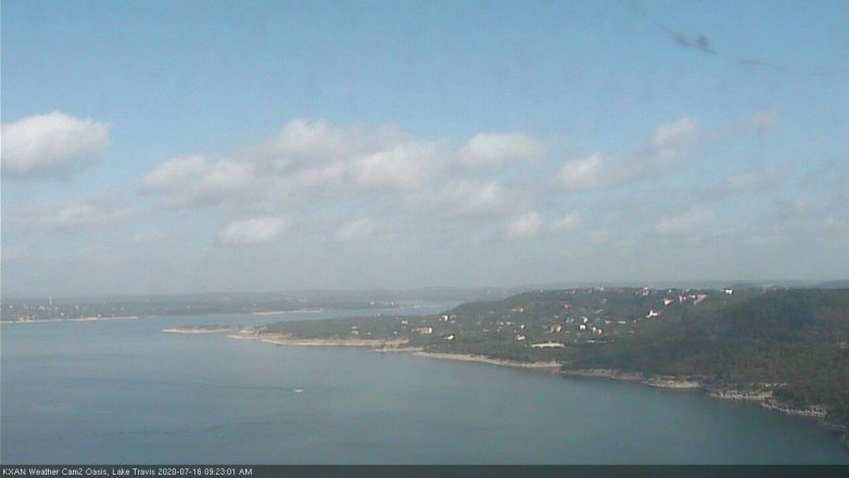 Lake Travis webcam, July 16, 2020 9:25 AM CT