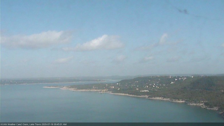 Lake Travis webcam, July 16, 2020 9:45 AM CT