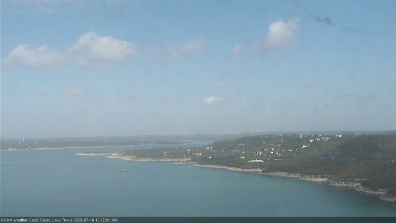 Lake Travis webcam, July 16, 2020 10:25 AM CT