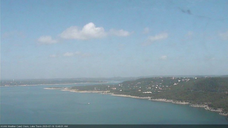 Lake Travis webcam, July 16, 2020 10:45 AM CT