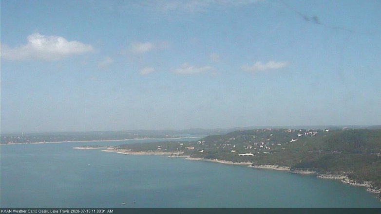 Lake Travis webcam, July 16, 2020 11:00 AM CT