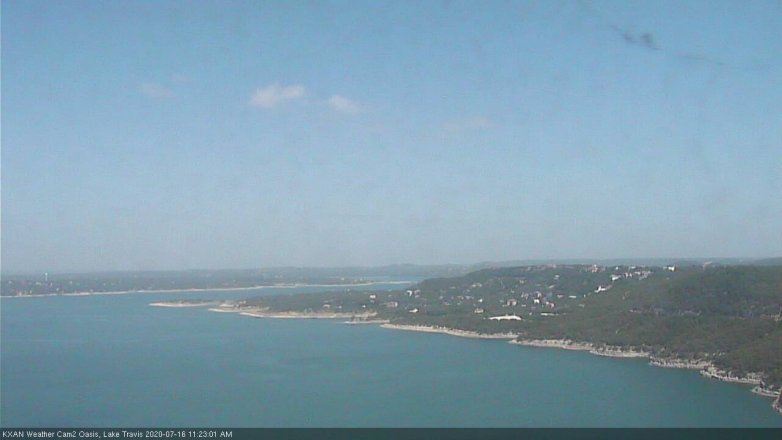 Lake Travis webcam, July 16, 2020 11:25 AM CT
