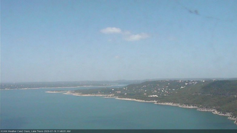 Lake Travis webcam, July 16, 2020 11:45 AM CT