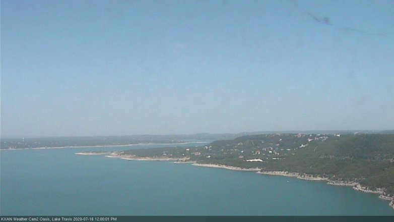 Lake Travis webcam, July 16, 2020 12:00 PM CT