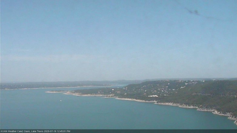 Lake Travis webcam, July 16, 2020 12:45 PM CT
