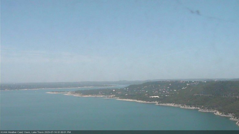 Lake Travis webcam, July 16, 2020 1:00 PM CT