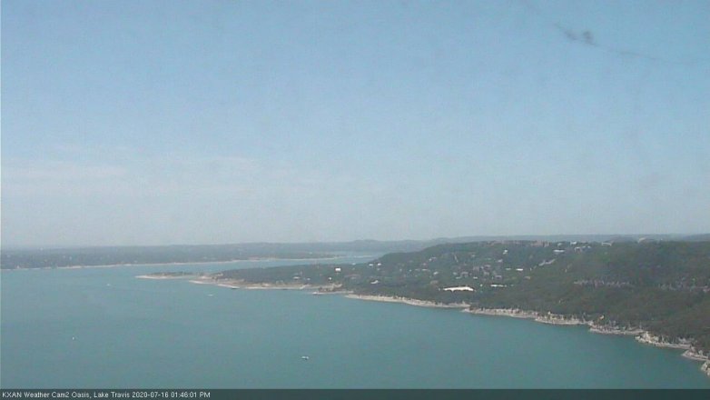 Lake Travis webcam, July 16, 2020 1:45 PM CT