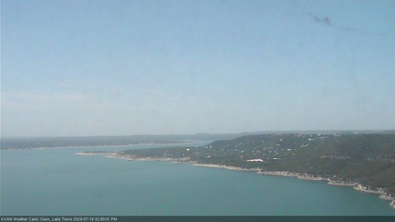 Lake Travis webcam, July 16, 2020 2:00 PM CT