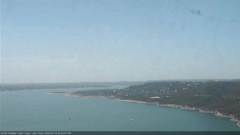 Lake Travis webcam, July 16, 2020 2:25 PM CT