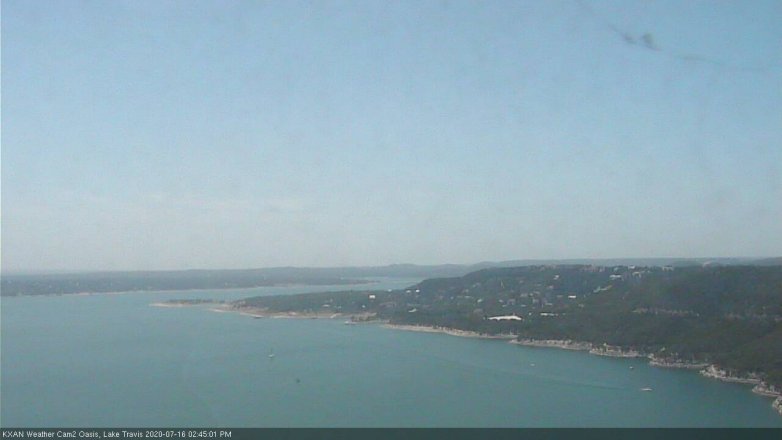 Lake Travis webcam, July 16, 2020 2:45 PM CT