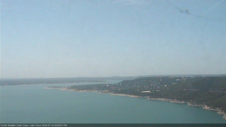 Lake Travis webcam, July 16, 2020 3:00 PM CT