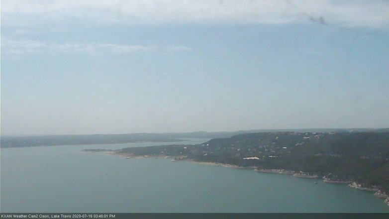 Lake Travis webcam, July 16, 2020 3:45 PM CT
