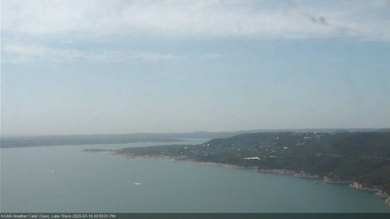 Lake Travis webcam, July 16, 2020 4:00 PM CT