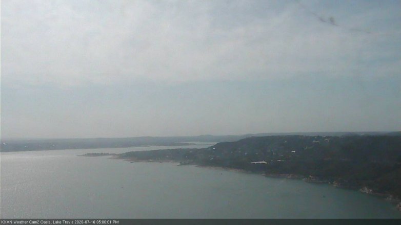 Lake Travis webcam, July 16, 2020 5:00 PM CT
