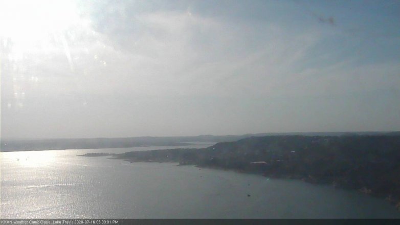 Lake Travis webcam, July 16, 2020 6:00 PM CT
