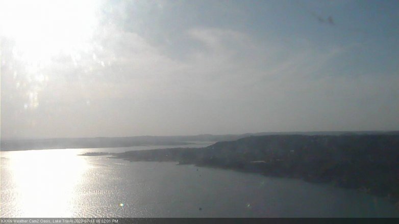Lake Travis webcam, July 16, 2020 6:25 PM CT
