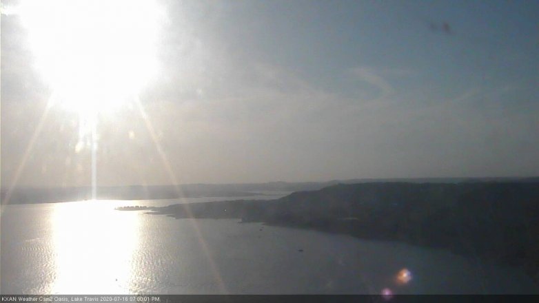Lake Travis webcam, July 16, 2020 7:00 PM CT