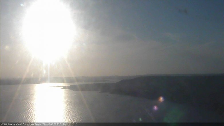 Lake Travis webcam, July 16, 2020 7:25 PM CT