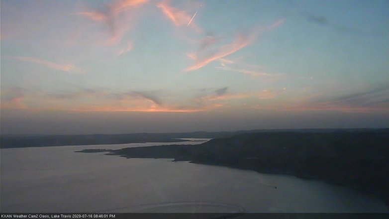 Lake Travis webcam, July 16, 2020 8:45 PM CT