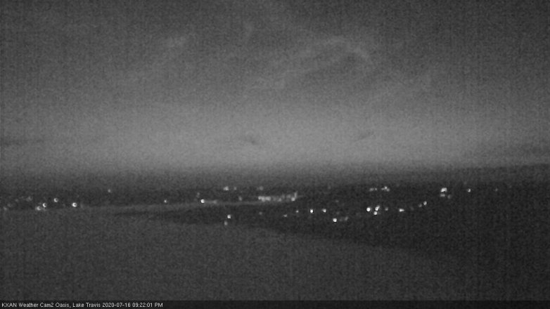 Lake Travis webcam, July 16, 2020 9:25 PM CT