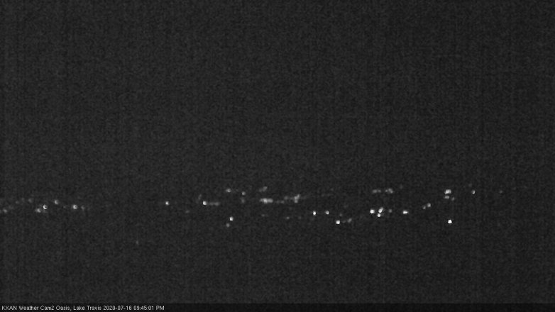 Lake Travis webcam, July 16, 2020 9:45 PM CT
