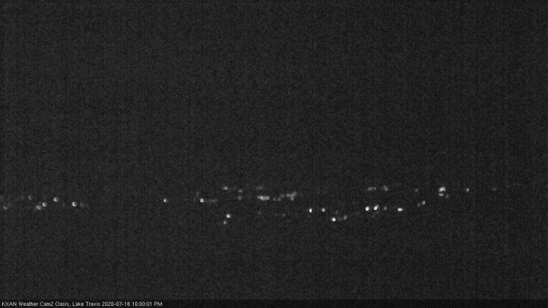 Lake Travis webcam, July 16, 2020 10:00 PM CT
